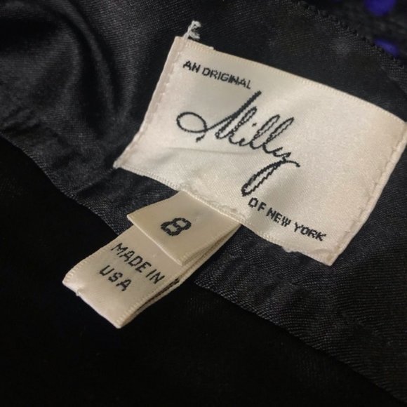 Milly of New York Black & Purple Block Mini Skirt - Picture 8 of 10